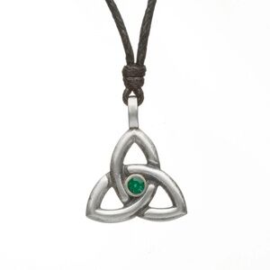 Celtic Trinity Knot May Birthstone Adjustable Necklace
